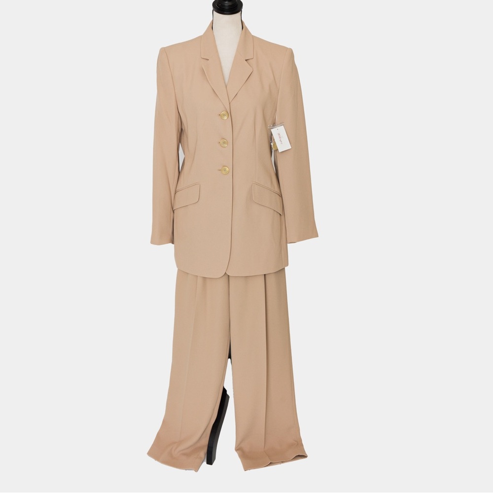 Vintage pantsuit monochromatic camel  90s vibe 8 Worthington